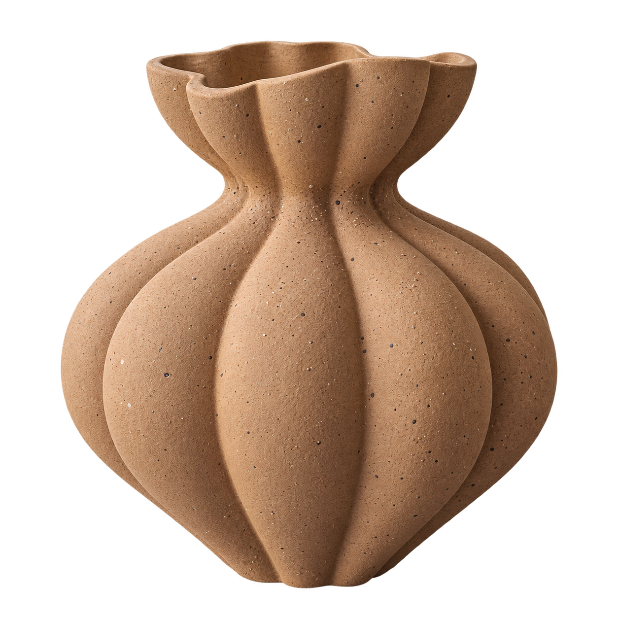 Alora Sculpted Ceramic Vase – Wide