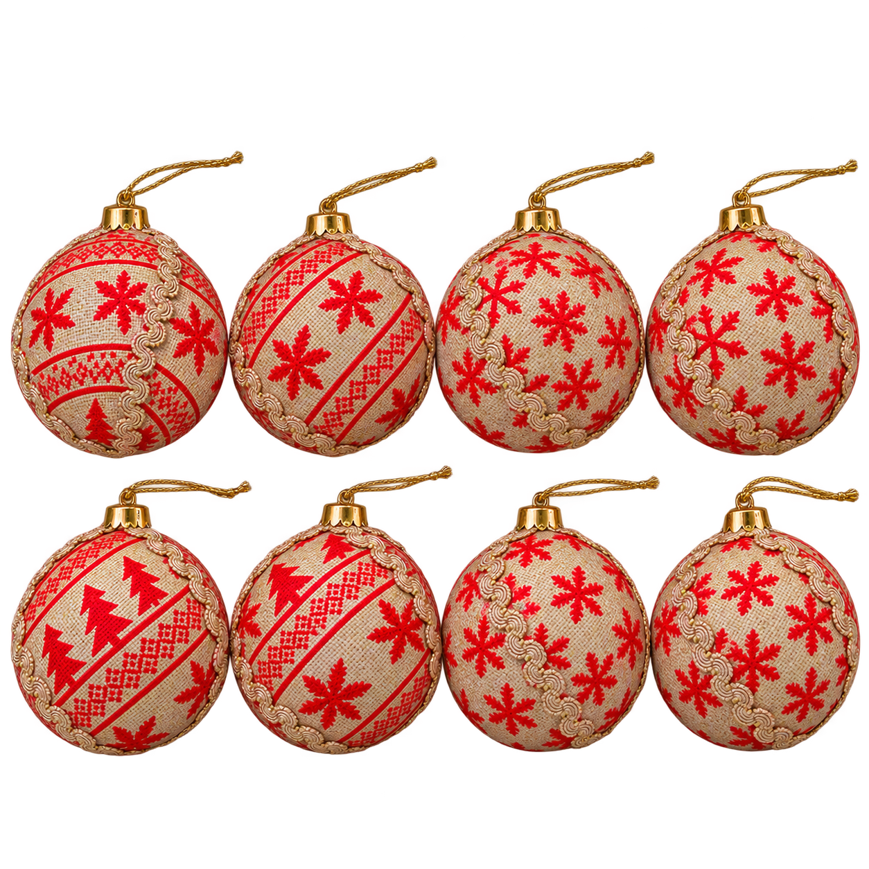 12 PIECE NORDIC FROST ORNAMENT SET