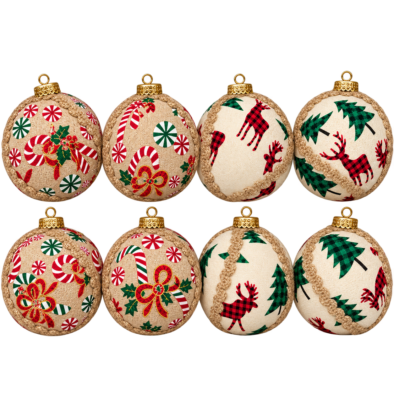 8 PIECE REINDEER GROVE ORNAMENT SET