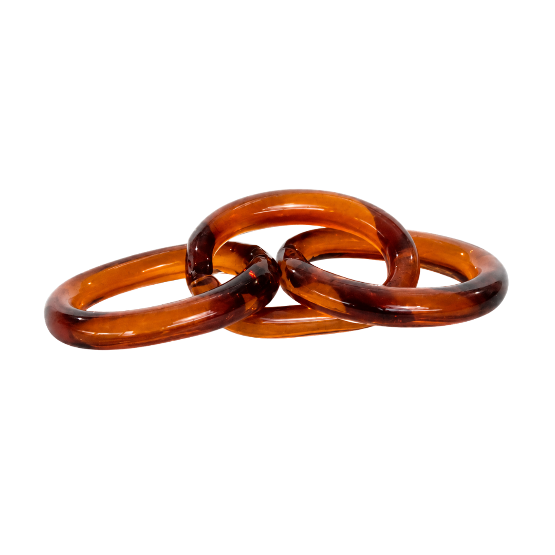 Rust Orange Glass Chain