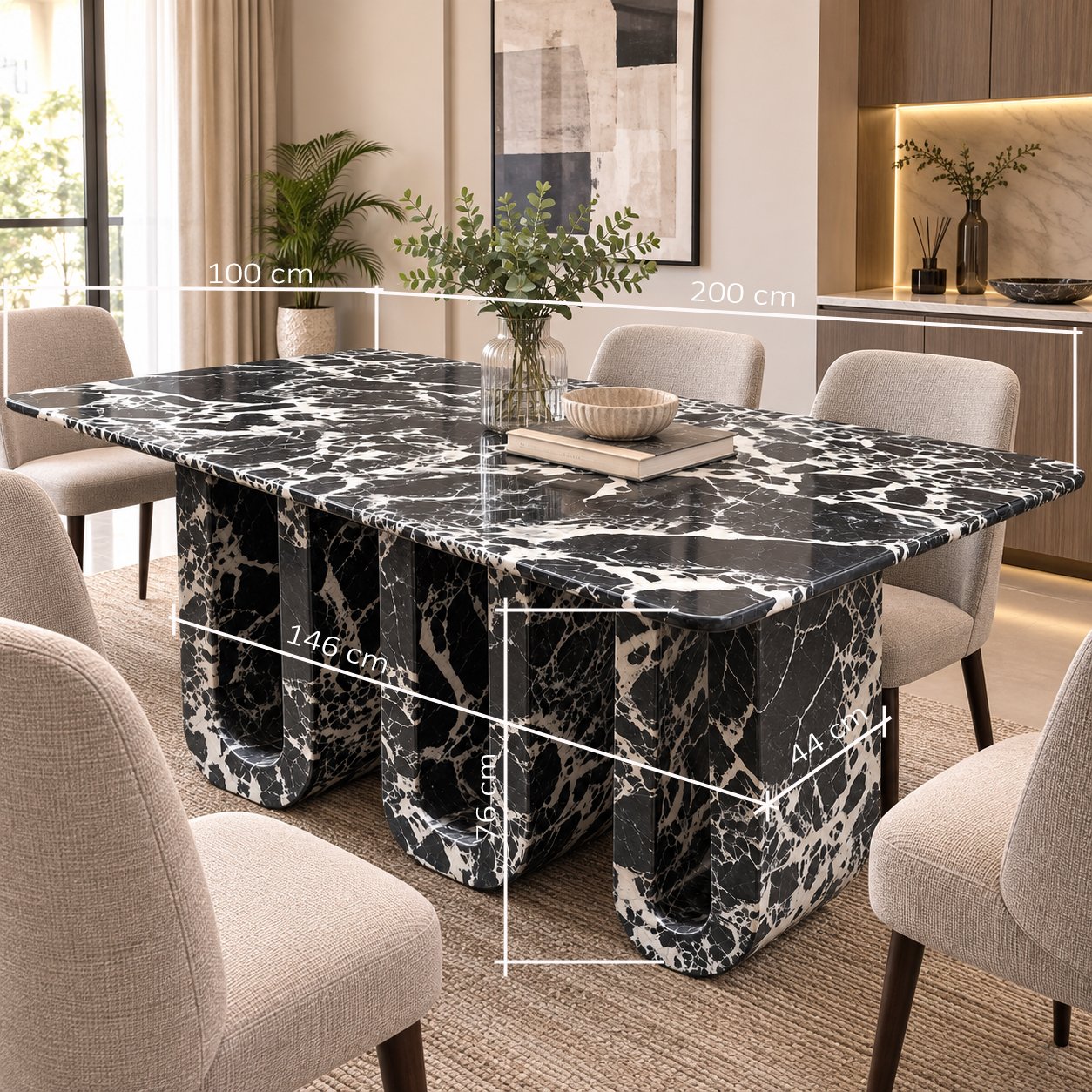VAREN MARBLE DINING TABLE additional view 1