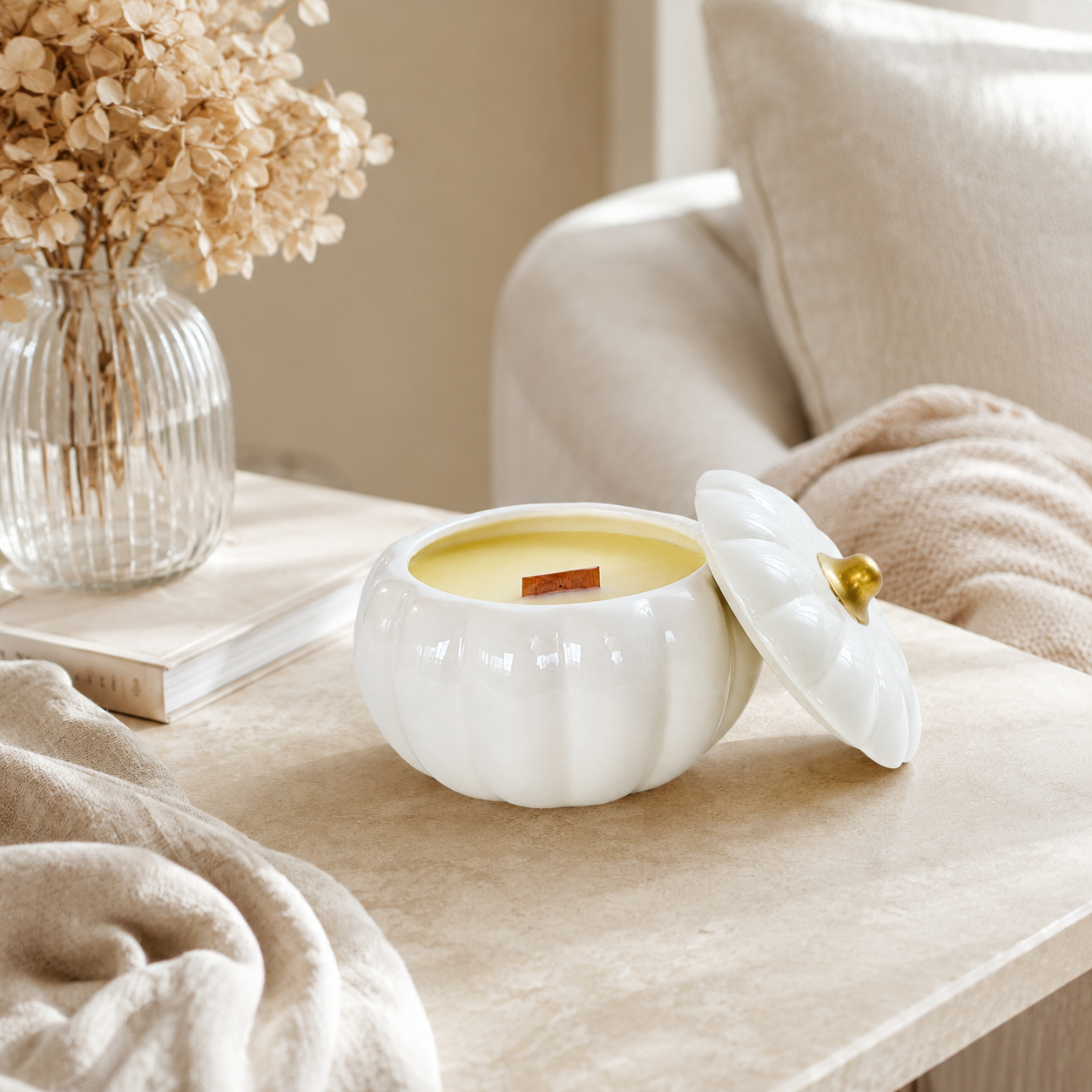 Porcelain Pumpkin Scented Candle hover preview