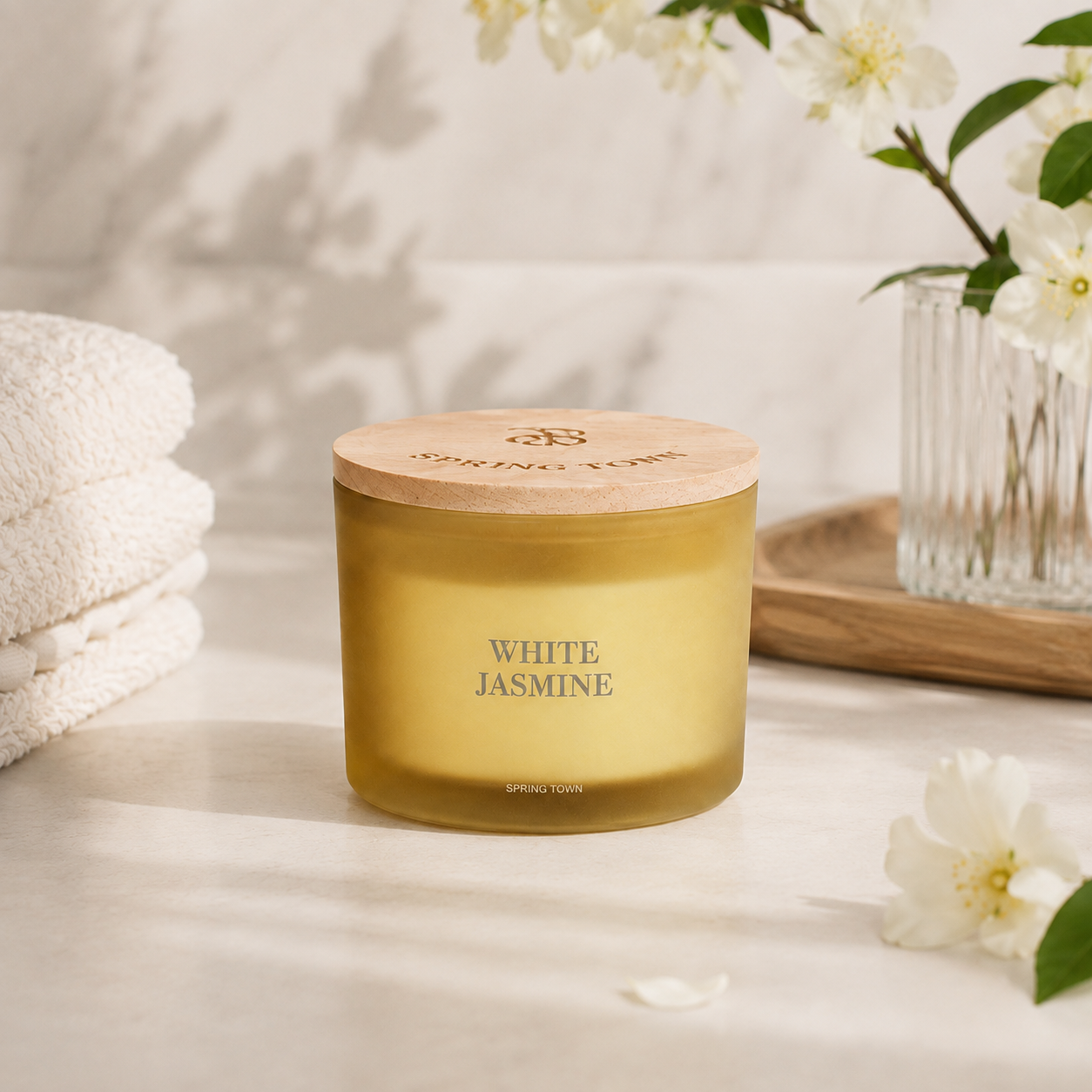 White Jasmine Scented Candle - Grand hover preview