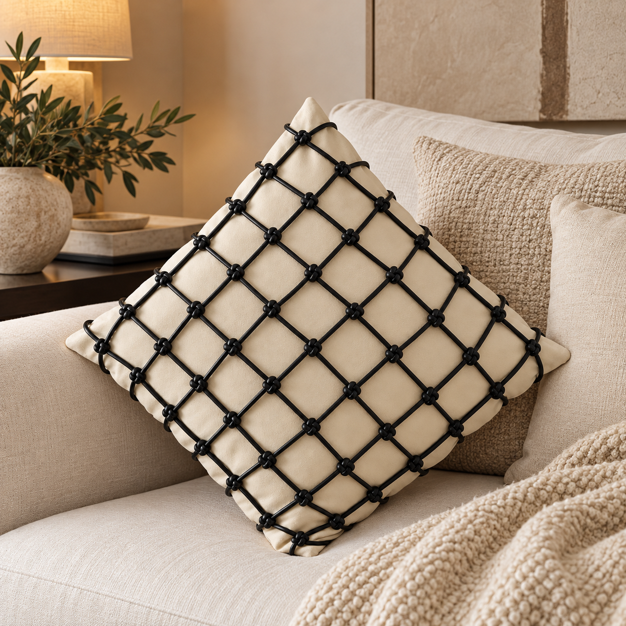 TRELLIS THROW PILLOW COVER - 2 hover preview
