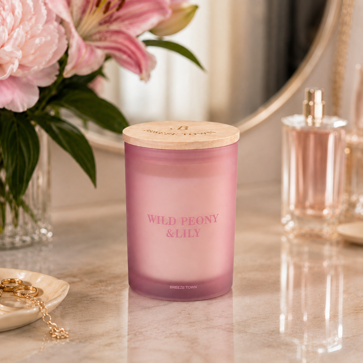 Wild Peony  & Lily Scented Candle - Petite hover preview