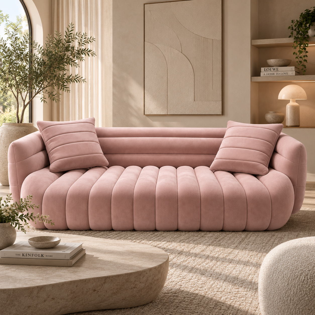 RIVELLE BLUSH SOFA hover preview