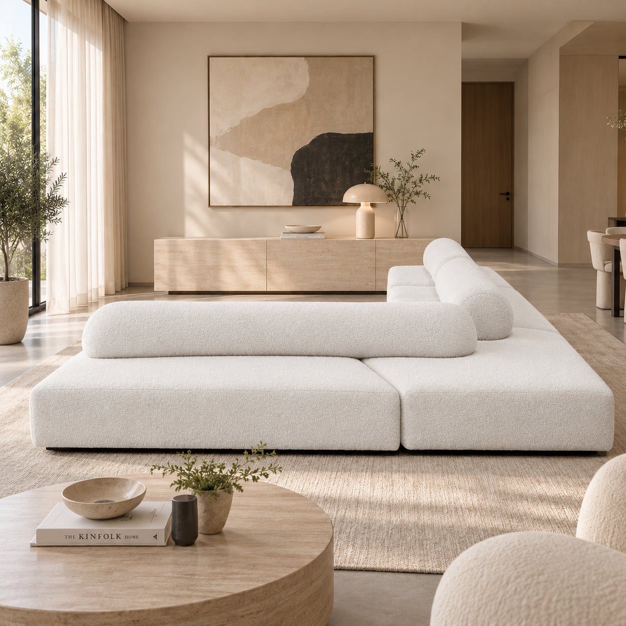 SORELLI LOUNGE SOFA (WHITE) hover preview