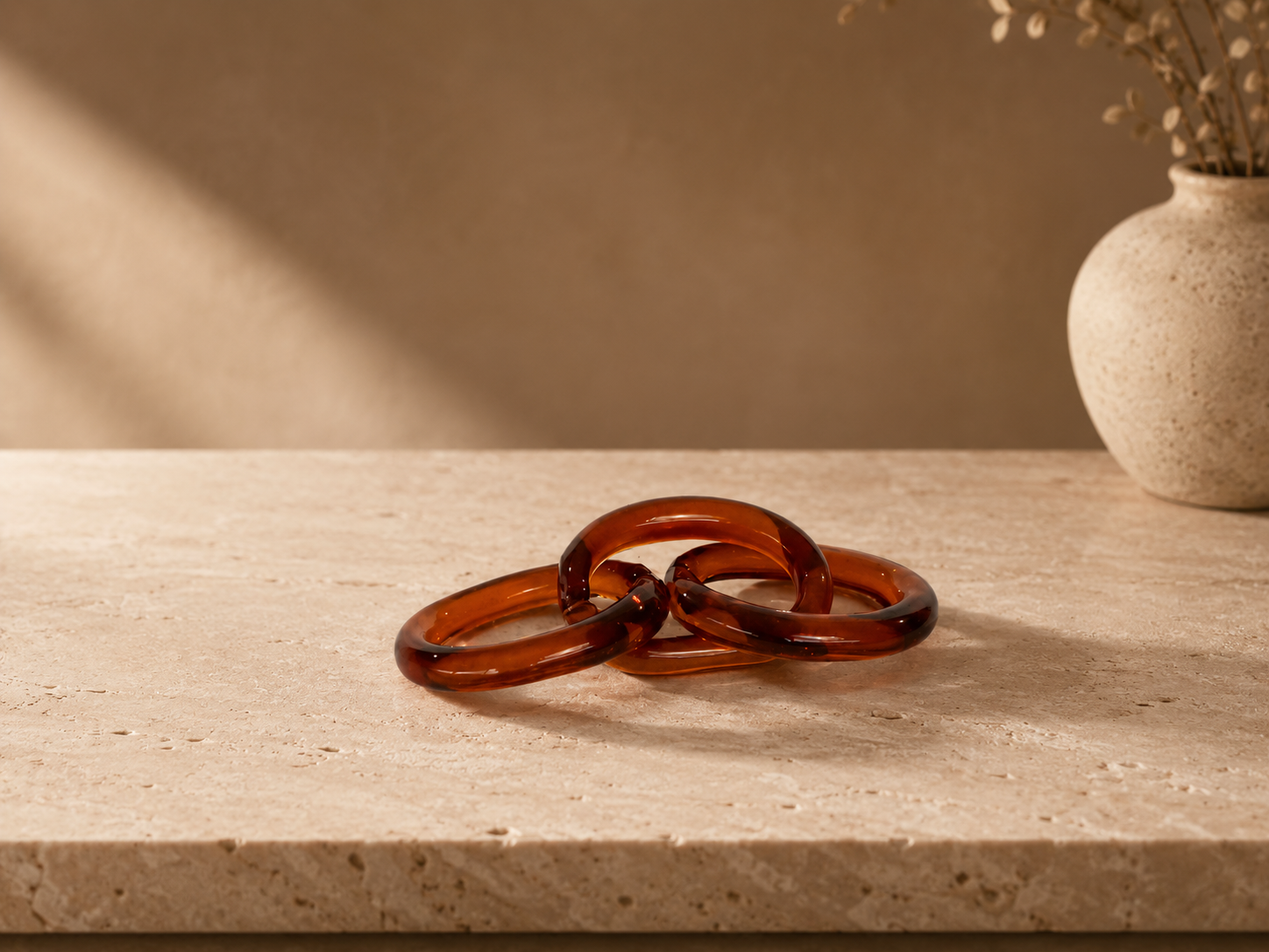 Rust Orange Glass Chain hover preview