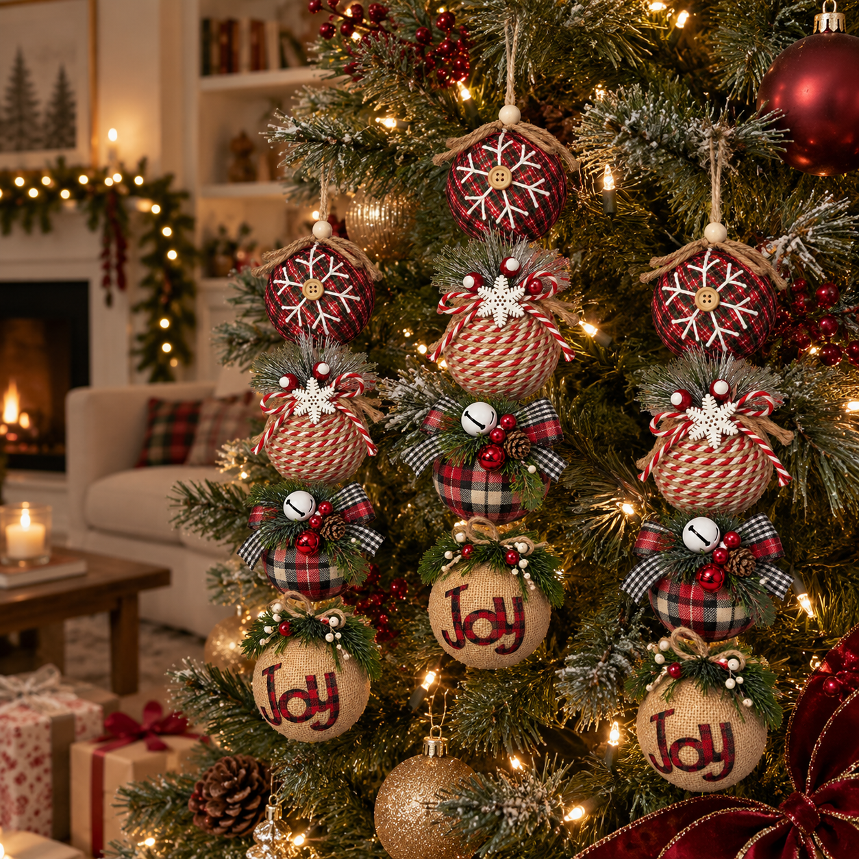 12 PIECE JOY CHRISTMAS ORNAMENT SET
