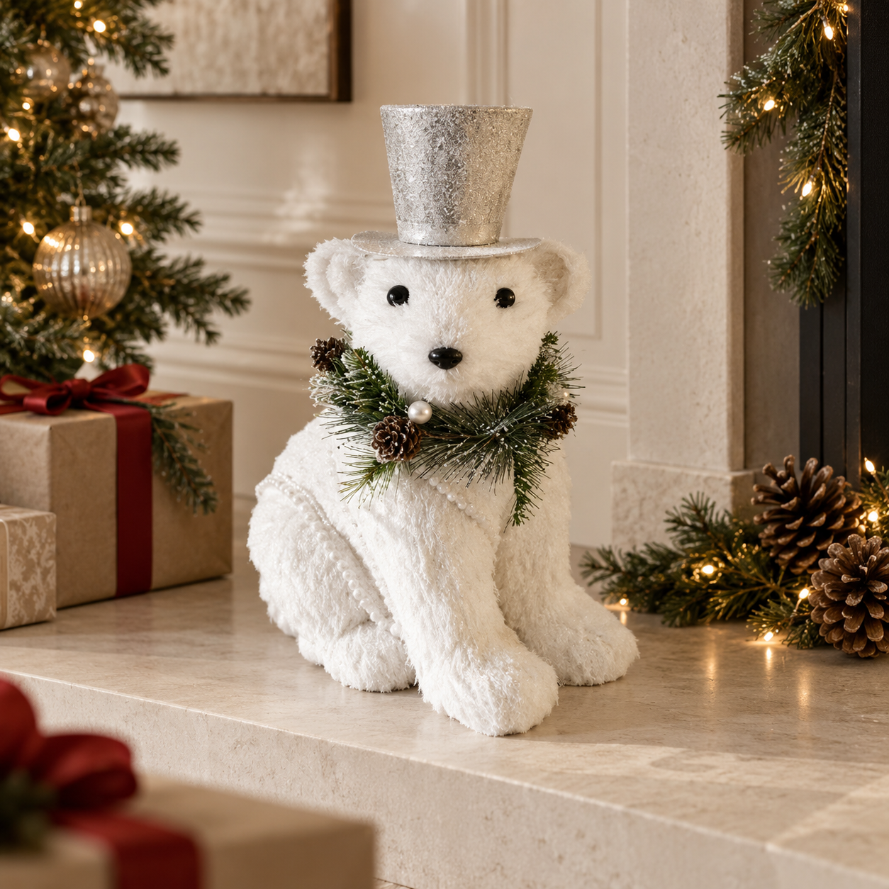 ALARIC PETITE TOP HAT POLAR BEAR