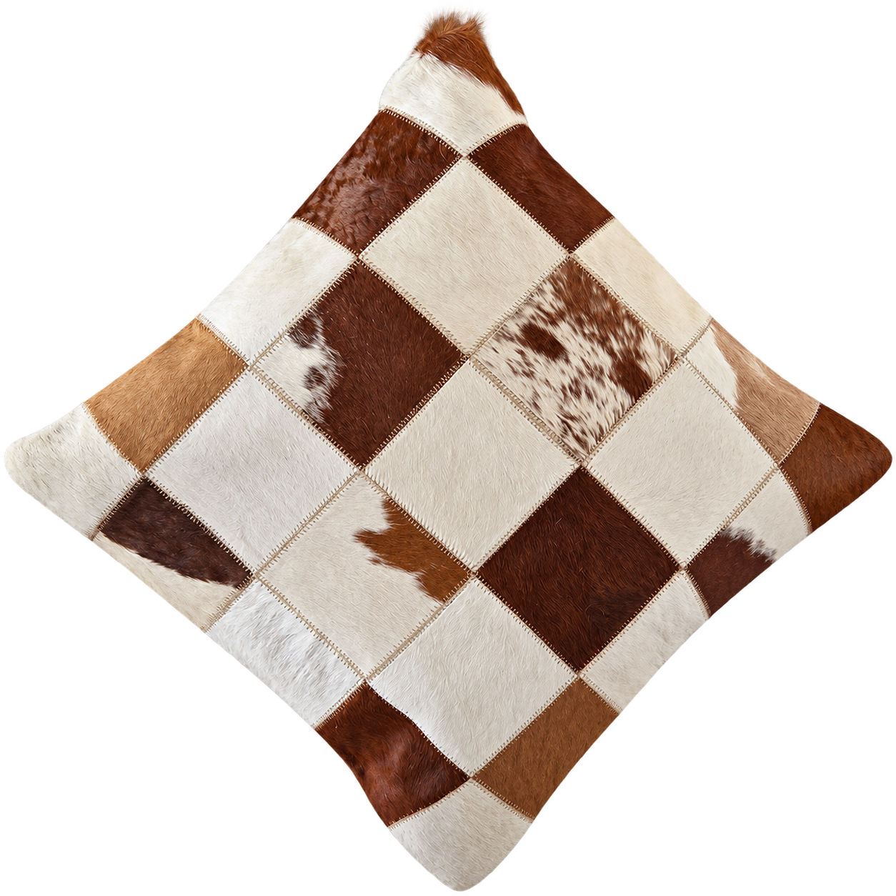 MARQUETRY HIDE THROW PILLOW - 1